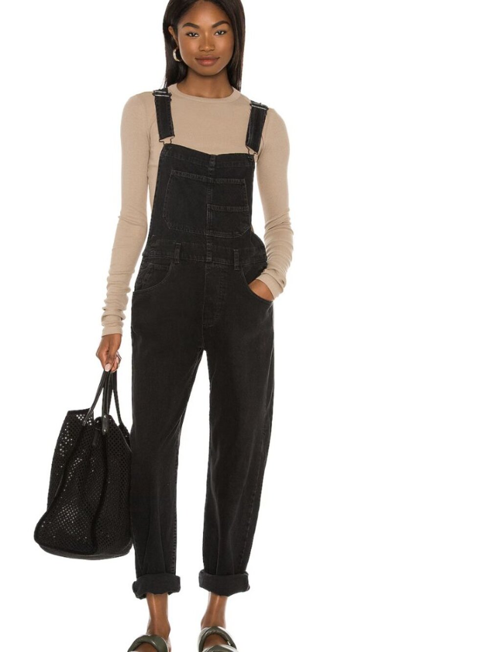 We The Free Ziggy Overalls, Mineral Black — Size S